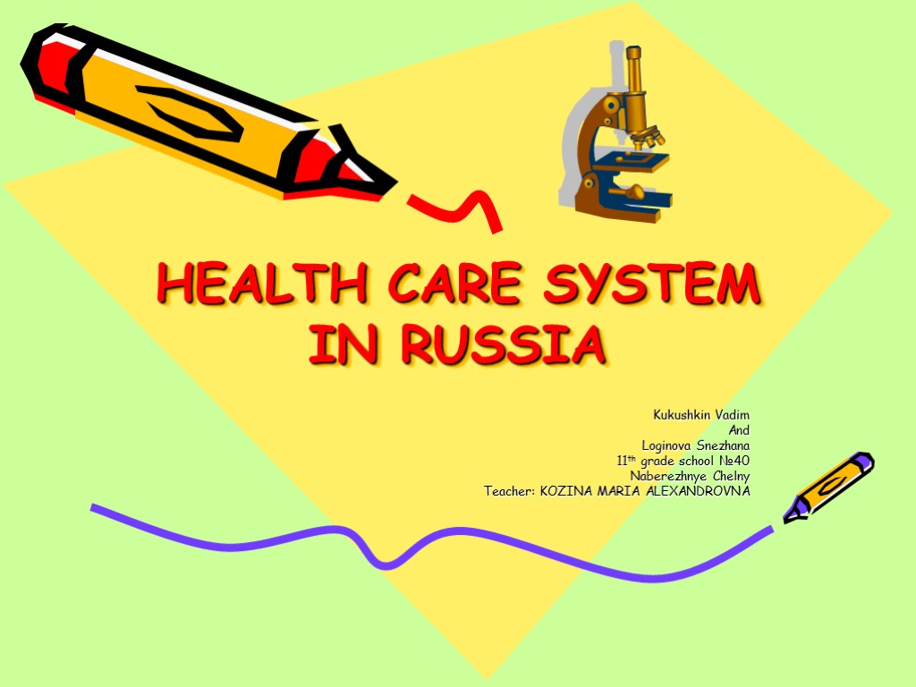 HEALTH CARE SYSTEM IN RUSSIA Kukushkin Vadim And Loginova Snezhana 11th grade school №40
